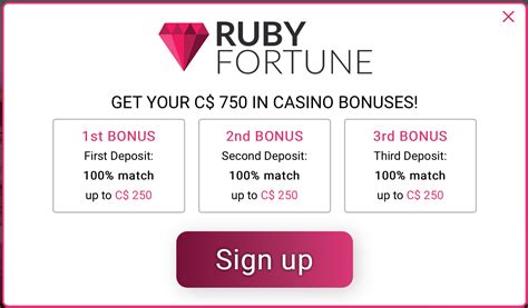 ruby fortune sign up bonus